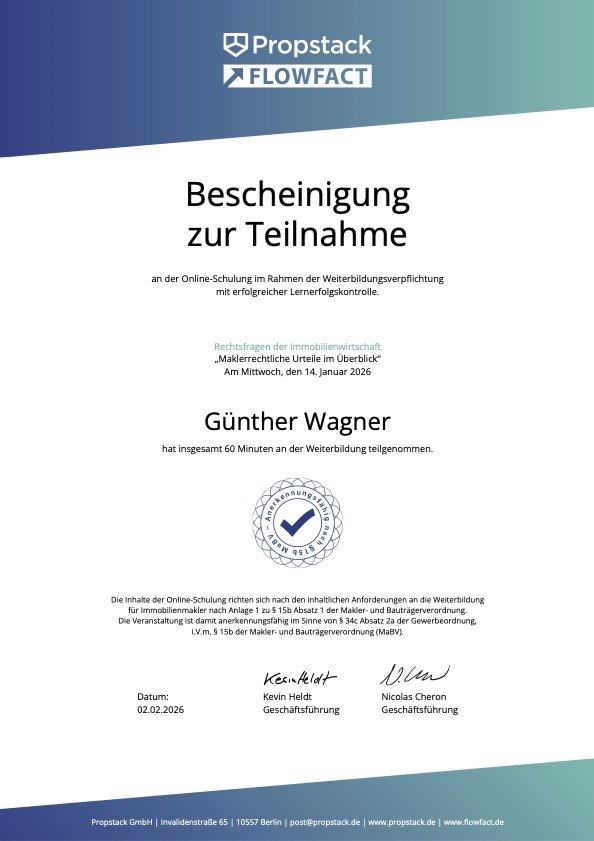 Maklerrechtliche Urteile Maklerrechtliche Urteile