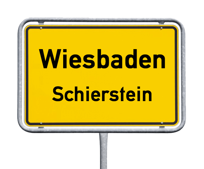 Ortsschild Wiesbaden-Schierstein