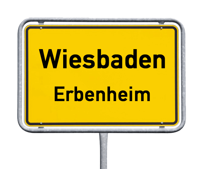 Ortsschild Wiesbaden-Erbenheim