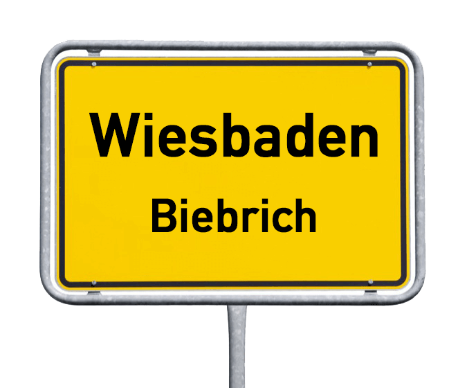 Ortsschild Wiesbaden-Biebrich