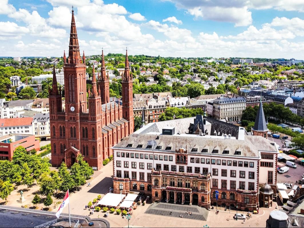 Wiesbaden Marktkirche und Rathaus