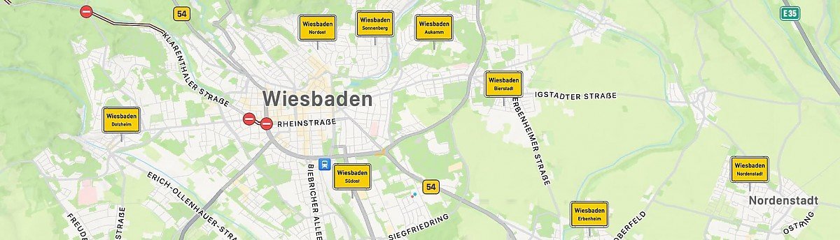 Stadtkarte Stadtkarte Wiesbaden I