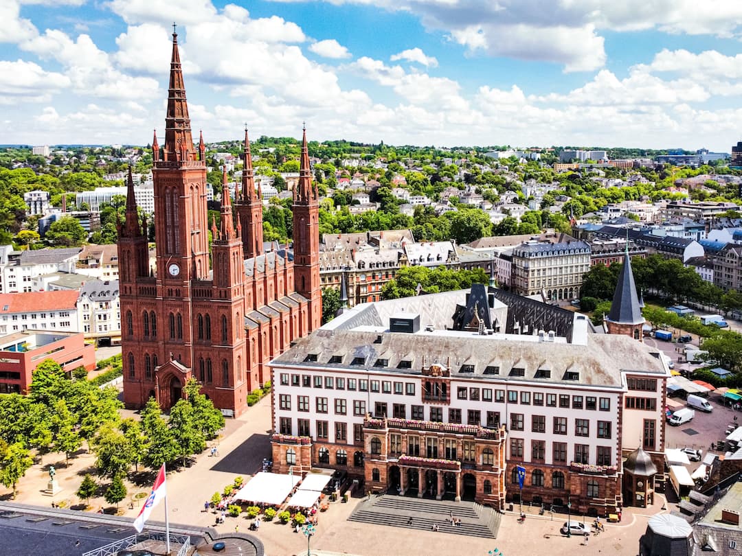 Marktkirche und Rathaus Wiesbaden