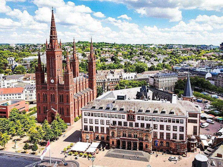 Wiesbaden Marktkirche und Rathaus