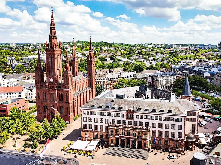 Wiesbaden Marktkirche und Rathaus Wiesbaden Marktkirche und Rathaus