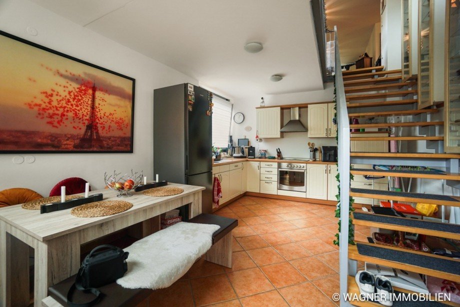 kitchen and dining area Maisonettewohnung Wiesbaden